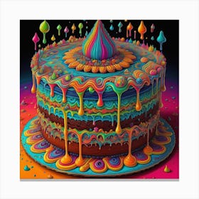 Psychedelic Cake Canvas Print