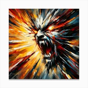Abstract Explosion of Anger Canvas Print