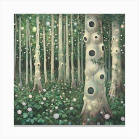 Forest Of Holes Klimt Inspired Canvas Print