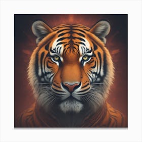 Tiger Animal Feline Predator Portrait Carnivorous Canvas Print