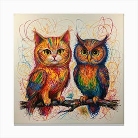 Owls art Canvas Print