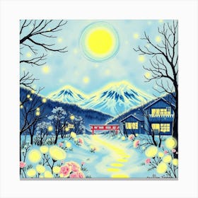 Snowy Mountain Canvas Print