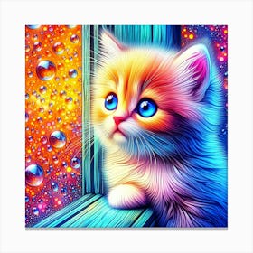 Feline Cat Creative Artwork Illustration 136 Canvas Print