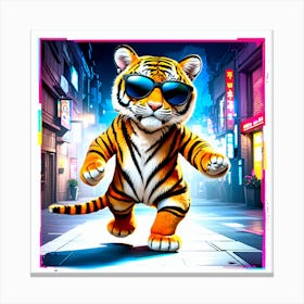 Tiger In Sunglasses Canvas Print