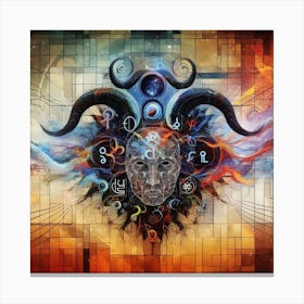 Satan'S Head Canvas Print