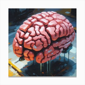 Brain On A Machine Canvas Print