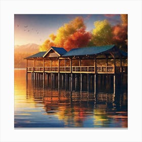 Sunset At The Pier Canvas Print