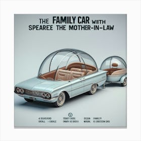 Family Car With Sparrow The Mother-In-Law Canvas Print
