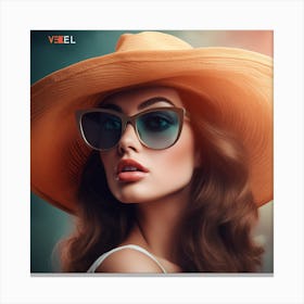 Woman In A Hat 7 Canvas Print