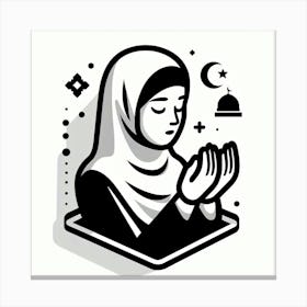 Muslim Woman Praying 2 Canvas Print
