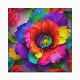 Rainbow Roses 4 Canvas Print