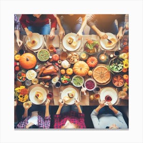 Thanksgiving Dinner 10 Canvas Print