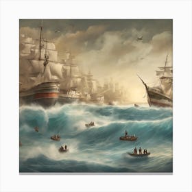 Battle Of The Atlantic Canvas Print