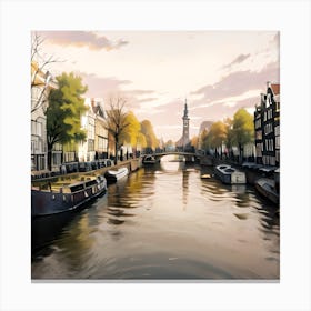 Amsterdam Canal Canvas Print