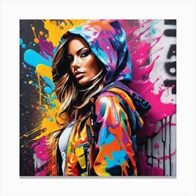 Graffiti Girl 2 Canvas Print