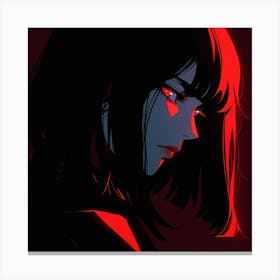 Girl With Red Eyes Canvas Print