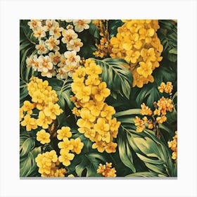 Tropical Flowers Art 4 Canvas Print