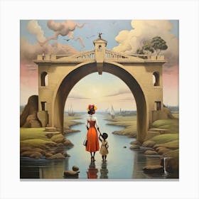 river in the live bridge Canvas Print