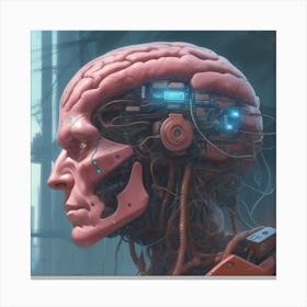 Cybernetic Brain Canvas Print