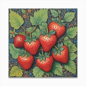 Strawberries On The Vine Canvas Print