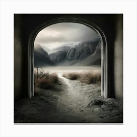 haunting landscapes through an artistic lens Canvas Print