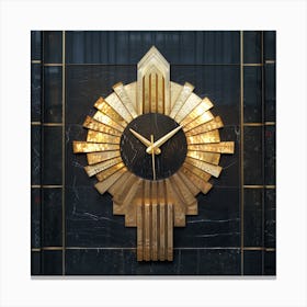 Art Deco Clock 3 Canvas Print