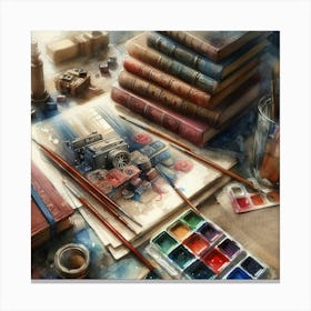 Watercolor Painting Canvas Print