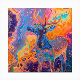 Psychedelic Deer Canvas Print