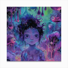 'The Girl In Purple' Canvas Print