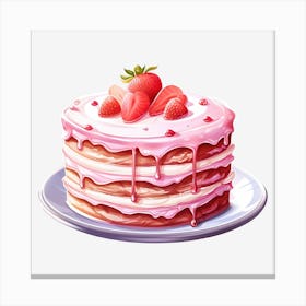 Strawberry Cake 4 Canvas Print