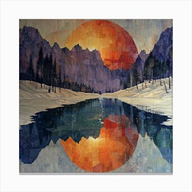 Sunset In The Mountains 3 Canvas Print