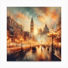 City At Night Canvas Print