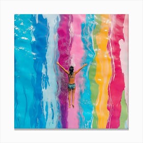 Swimming Pool Optical Illusion Canvas Print