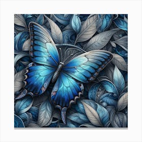 Blue Butterfly Canvas Print