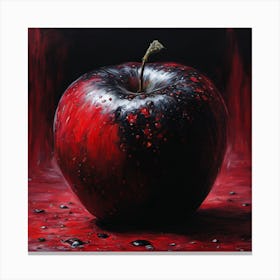 Blood Red Apple Canvas Print