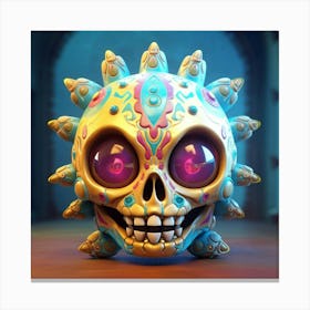 Day Of The Dead Skull 8 Canvas Print