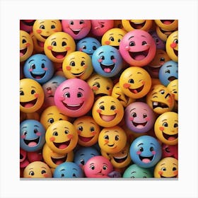 Smiley Faces Canvas Print