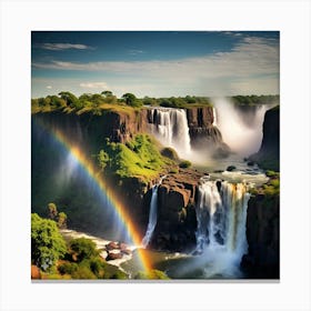 Rainbow Over Iguazu Falls Canvas Print