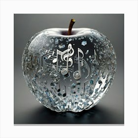 Apple With Music Notes 5 Canvas Print