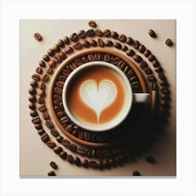 Heart Of Coffee Canvas Print