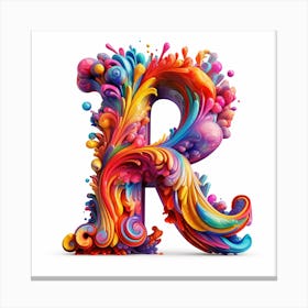Colorful Letter R Canvas Print