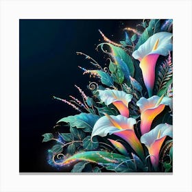 Abstract Calla Lily Background Canvas Print