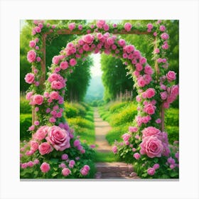 Pink Roses 1 Canvas Print