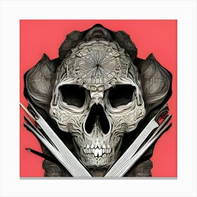 Skull And Crossbones Canvas Print