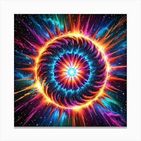 Psychedelic Starburst Canvas Print