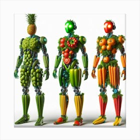 Robot of fruits 3 Canvas Print