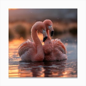 Flamingos 3 Canvas Print