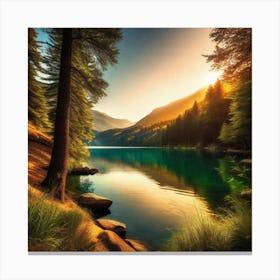 Sunset In The Mountains 122 Canvas Print