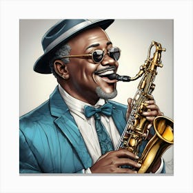 Saxophone Player 1 Canvas Print