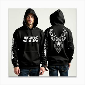 Deer Hoodie Canvas Print